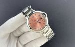 Ballon Bleu De Cartier 33mm 762 Quartz Movement SS Strap Pink Face Women Watch